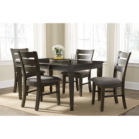 5-Piece Table and Chair Set with Butterfly Leaf